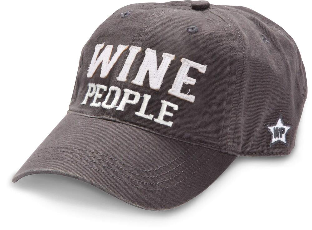 7214 We People Wine People Baseball Cap Hat with Adjustable Strap, Gray